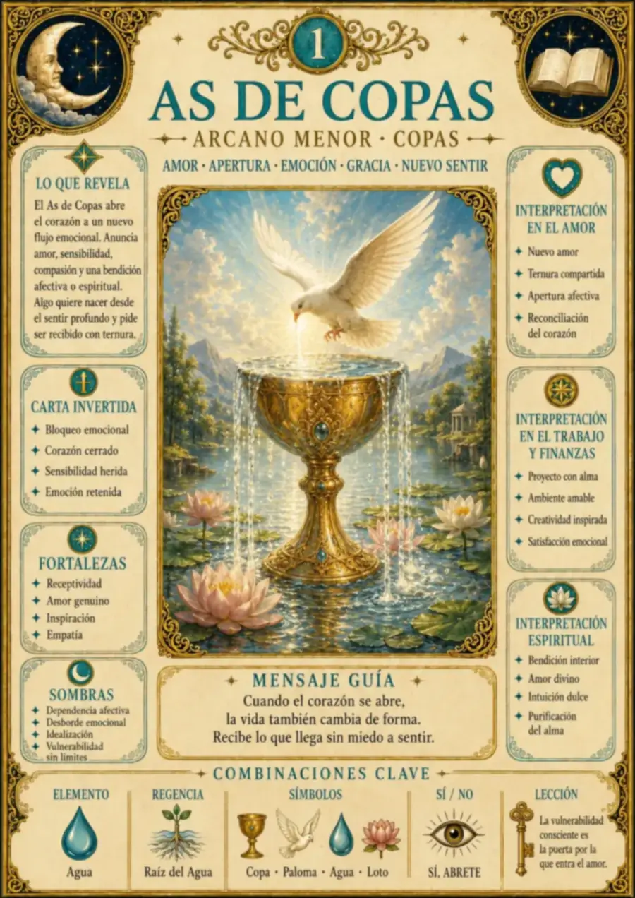 Ficha visual de una carta del Tarot