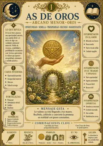 Ficha ilustrada de una carta del Tarot