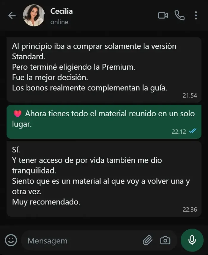 Captura de WhatsApp